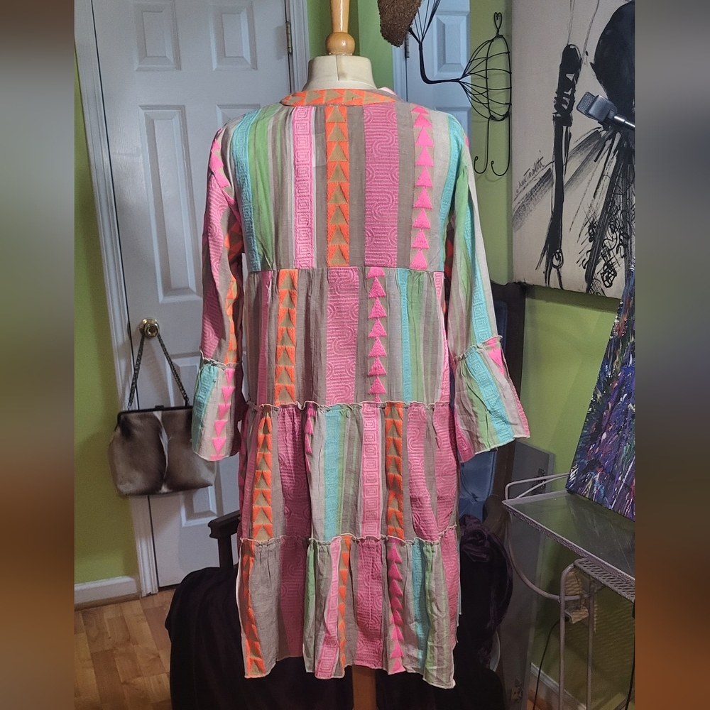 Bohemian Chic Colorful Patchwork Dress - Picture 7 of 8